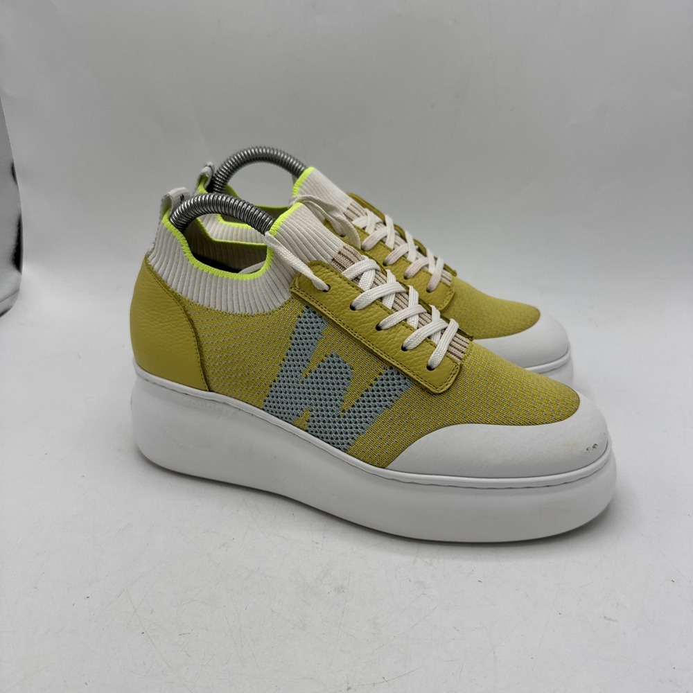 Wonders Sneakers Orlanda Women's‎ 7 Kiwi Lima Knit Platform A-2635 Designer